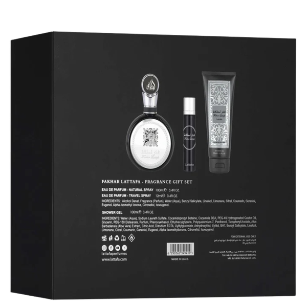 Kit Lattafa Fakhar Black EDP Masculino 100ml + Pefume Portátil